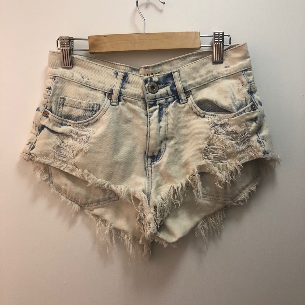 Ombré high waisted shorts